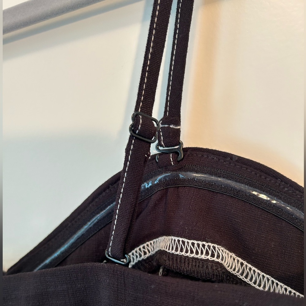 Free People Sweetheart Bustier Style Romper in Black, Removable Straps NWT - Picture 7 of 9